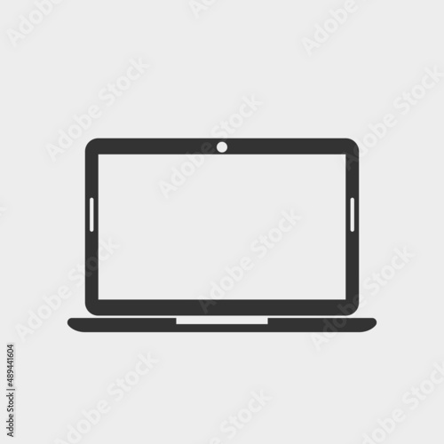 Laptop vector icon illustration sign
