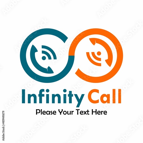 Infinity call logo template ilustration