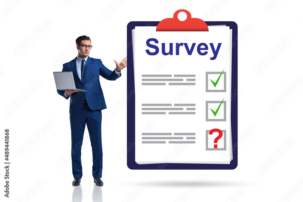 Survey questionnaire with tick boxes