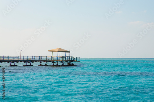 View of the marina with a canopy, the Red Sea 