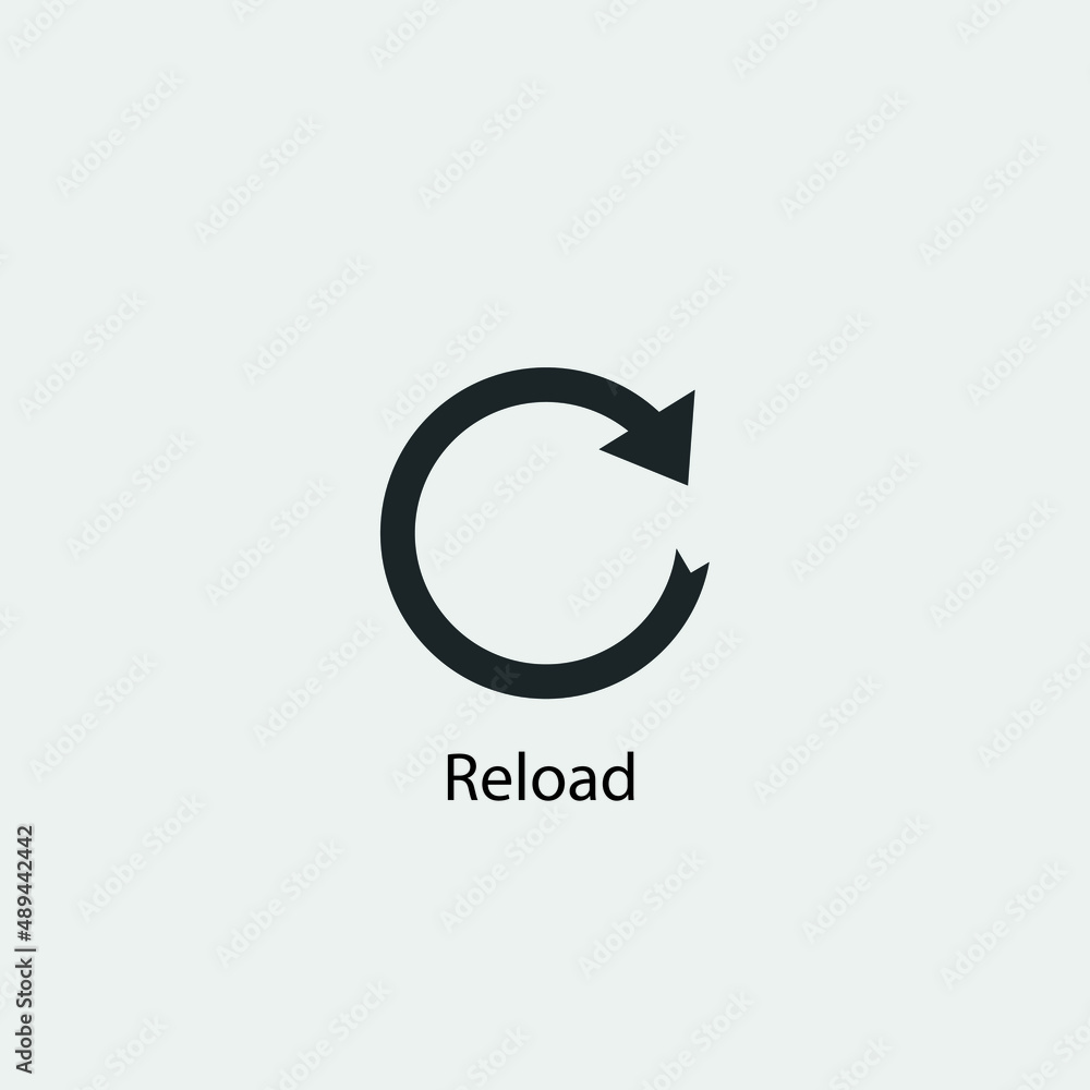 Reload vector icon illustration sign Reload vector icon illustration sign