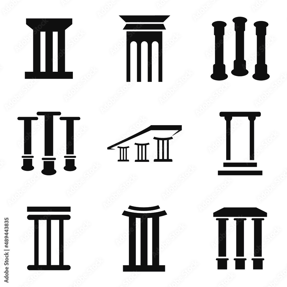 pillar Ball icons symbol vector elements for infographic web pillar Ball icons symbol vector elements for infographic web
