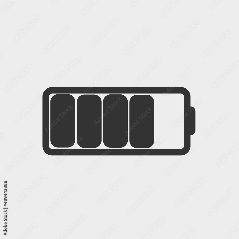 Battery vector icon illustration sign Battery vector icon illustration sign