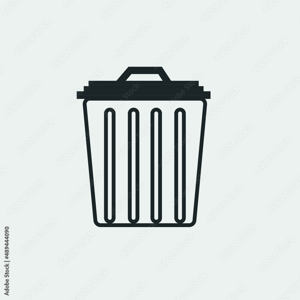 Bin vector icon illustration sign Bin vector icon illustration sign