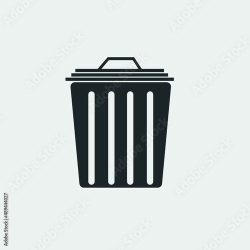 Bin vector icon illustration sign