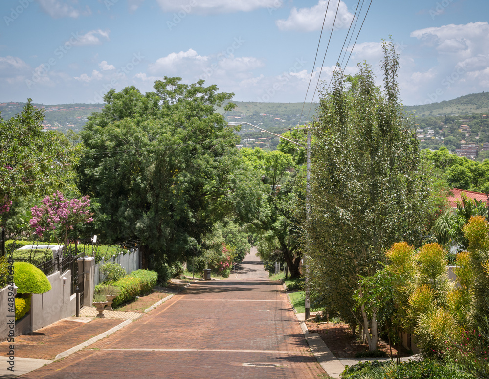 View on Pine Street in Pretoria at sunny day