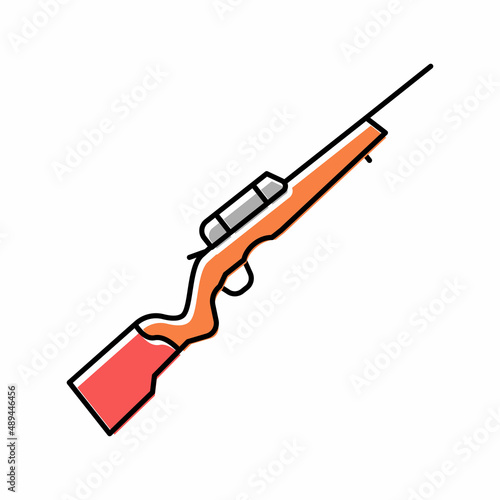rimfire pistol color icon vector illustration photo