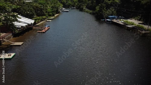 Praia da Barra do Una North coast of São Paulo aerial drone footage