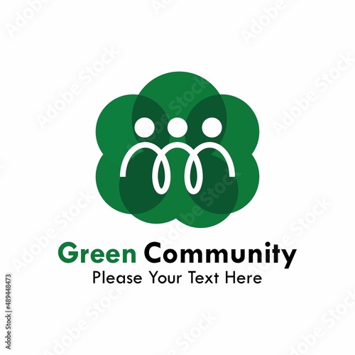 Green community logo template illustration