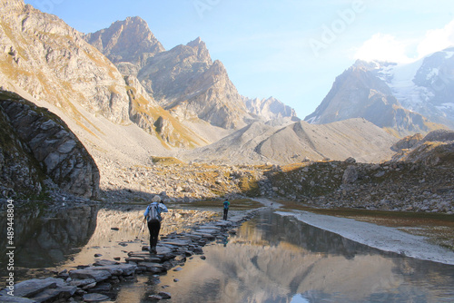 Fotografija Lake of les Vaches in the national Vanoise Park, French alps