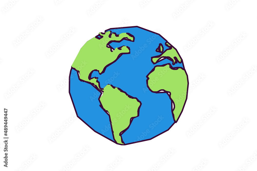 globe with earth