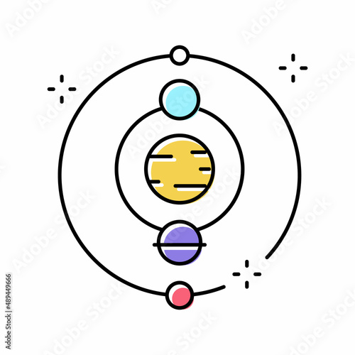 astrology occupation color icon vector illustration