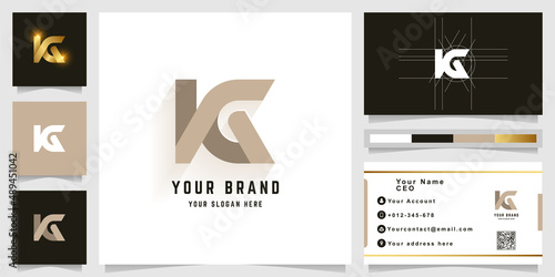 Letter KG or VG monogram logo
