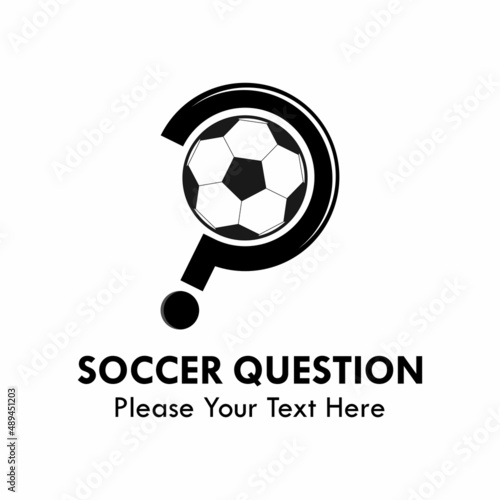 Soccer question logo template illustration