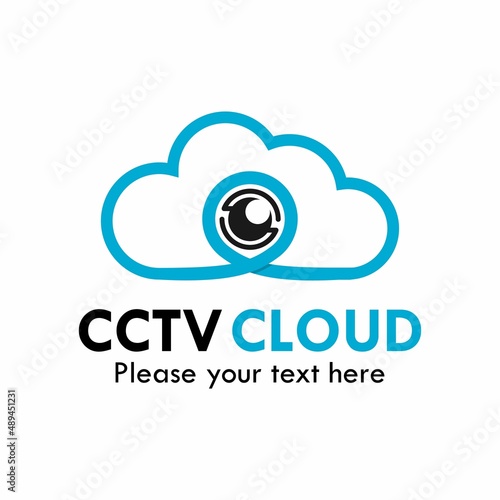 cctv cloud logo template illustration