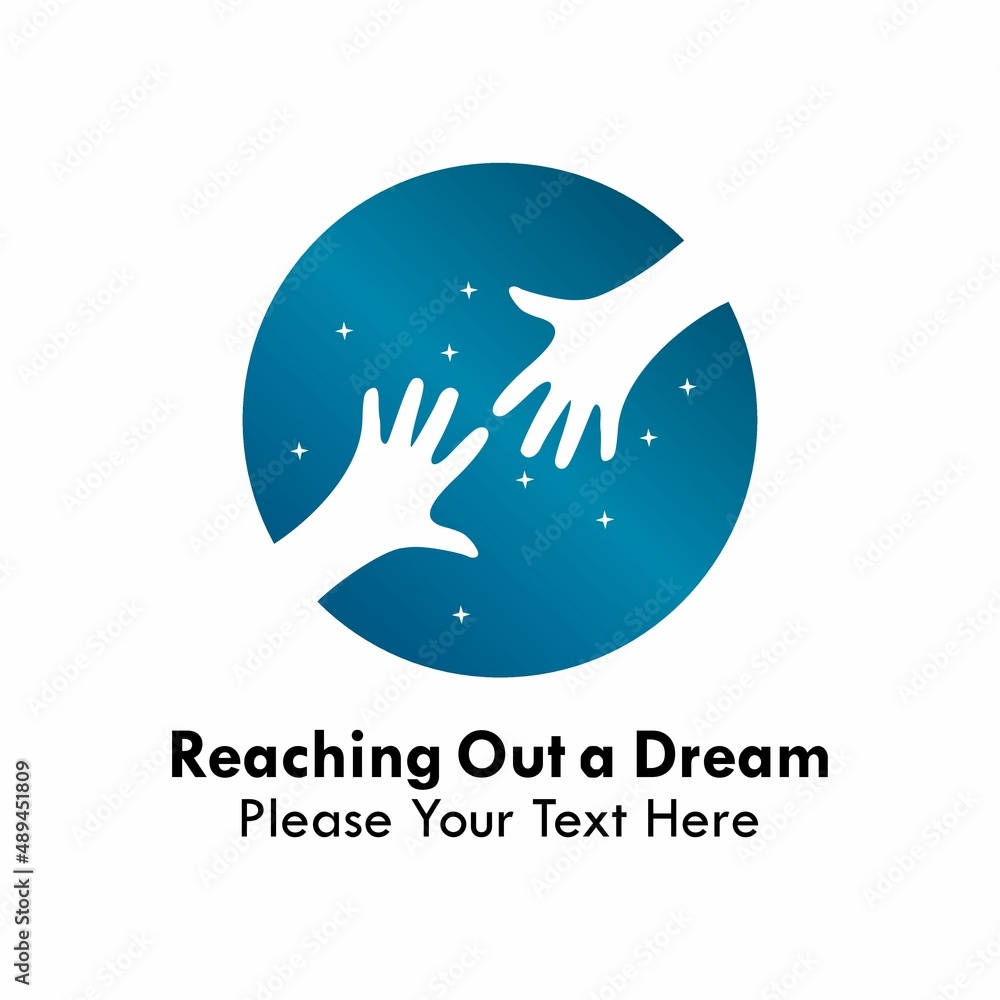 Reaching out a dream logo template illustration Reaching out a dream logo template illustration