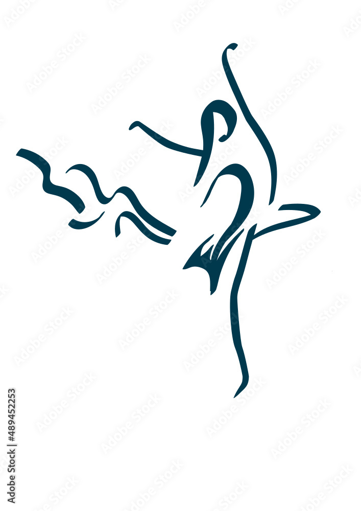 Fototapeta premium silhouette of a dancer