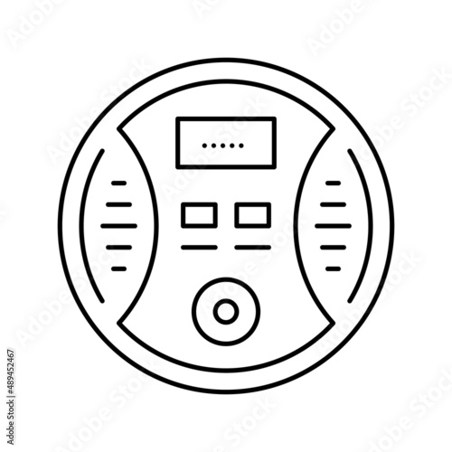 carbon monoxide detector line icon vector illustration