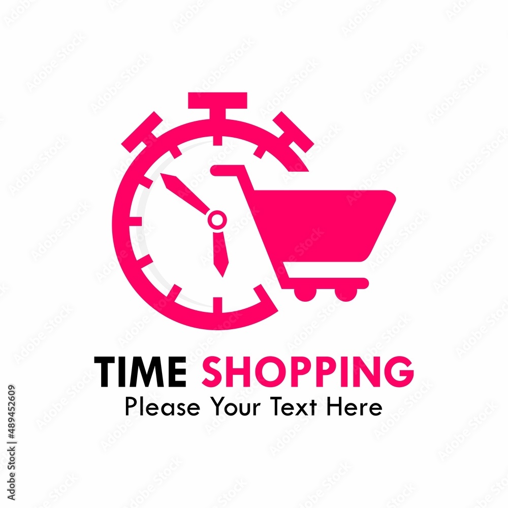Shopping time logo template illustration Shopping time logo template illustration