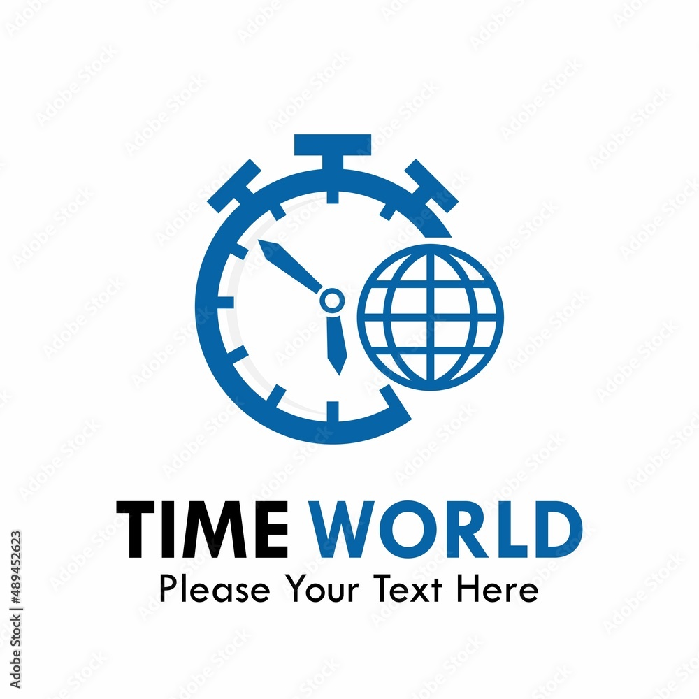 World time logo template illustration World time logo template illustration