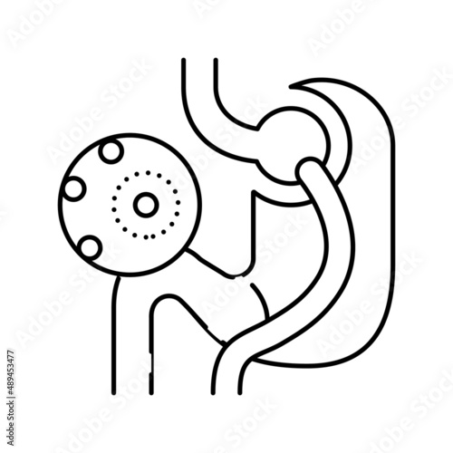 infection bariatric line icon vector illustration
