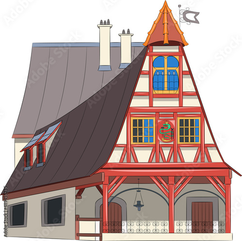 The building of the old forge in Rothenburg ob der Tauber.