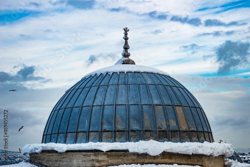 the dome and winter view in Istanbul.