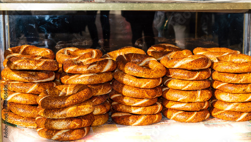 Simit bread, also known as the Turkish bagel.