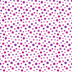 Crédence de cuisine Formes géométriques patrons Pois vintage rose violet vibrant  © Angela Sushina