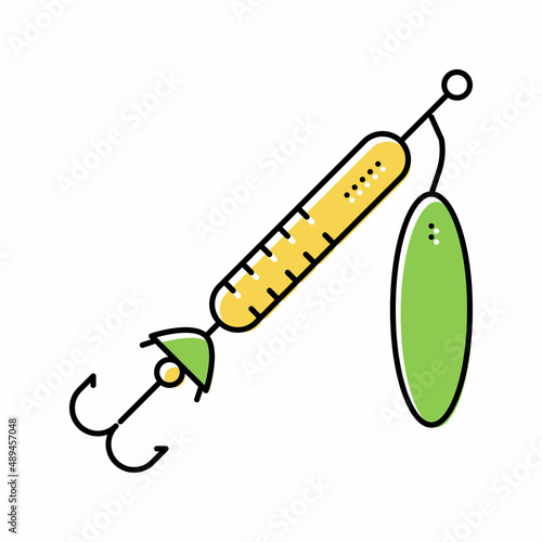 spinner fishing accessory color icon vector illustration
