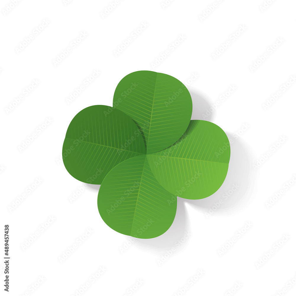 Four-leaf clover (3d vector illustration) Four-leaf clover (3d vector illustration)
