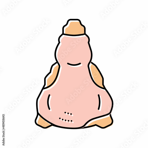 back of chicken color icon vector illustration