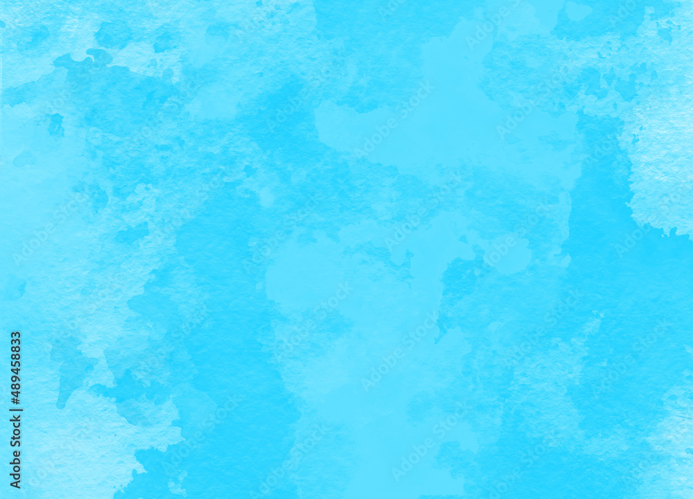 Aqua Blue Watercolor Background