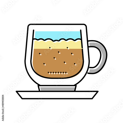 white coffee color icon vector illustration