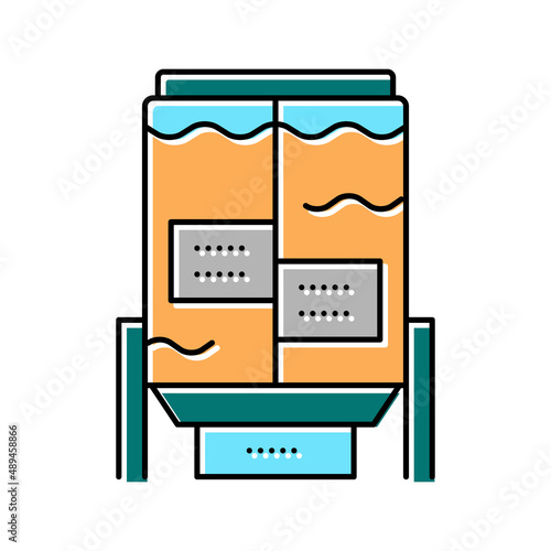 paper factory equipmet color icon vector illustration