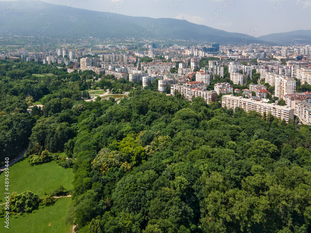 Obraz premium Aerial view of South Park in city of Sofia, Bulgaria