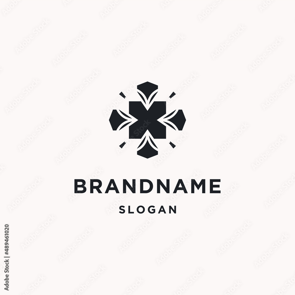 Flower logo icon flat design template Flower logo icon flat design template