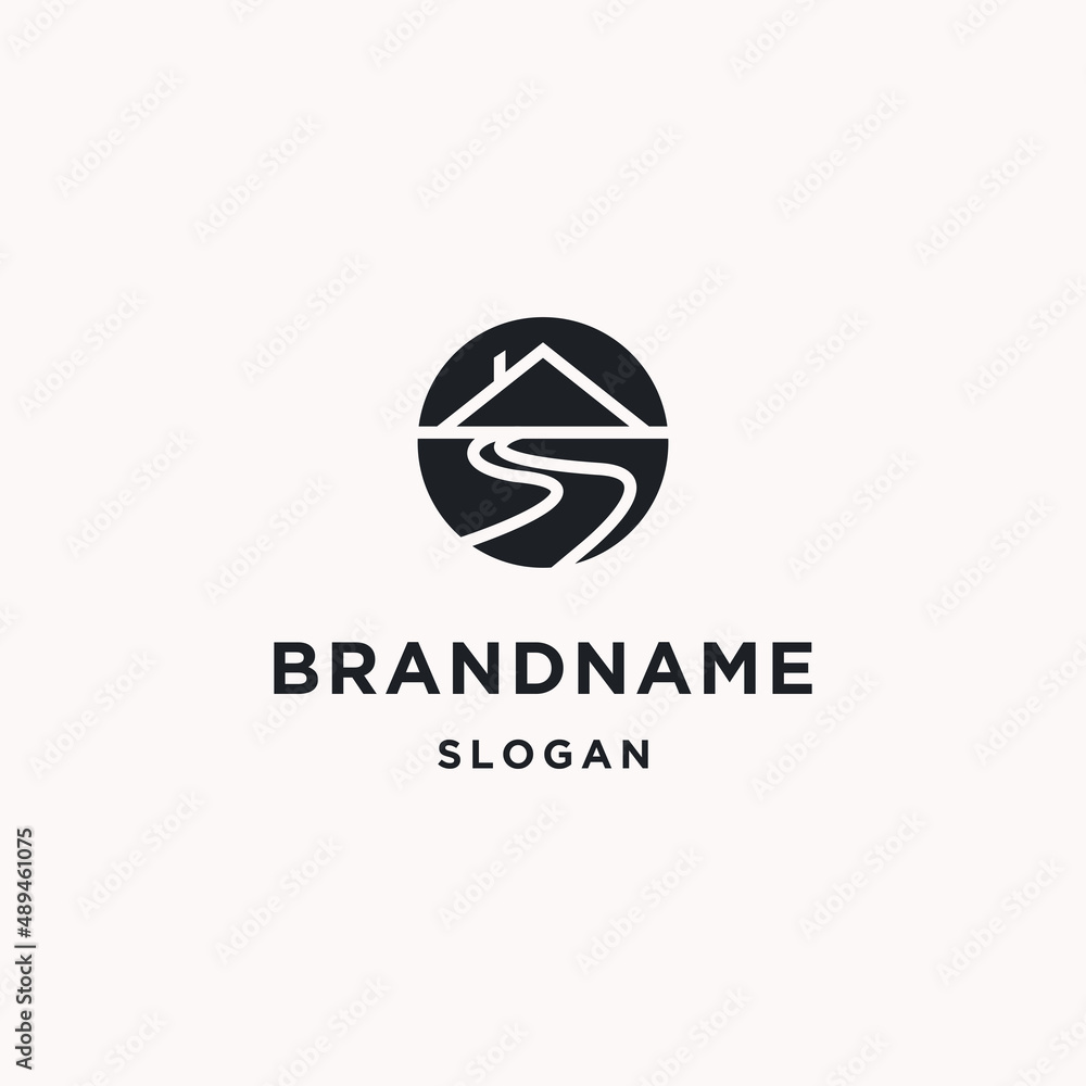 River logo icon flat design template River logo icon flat design template