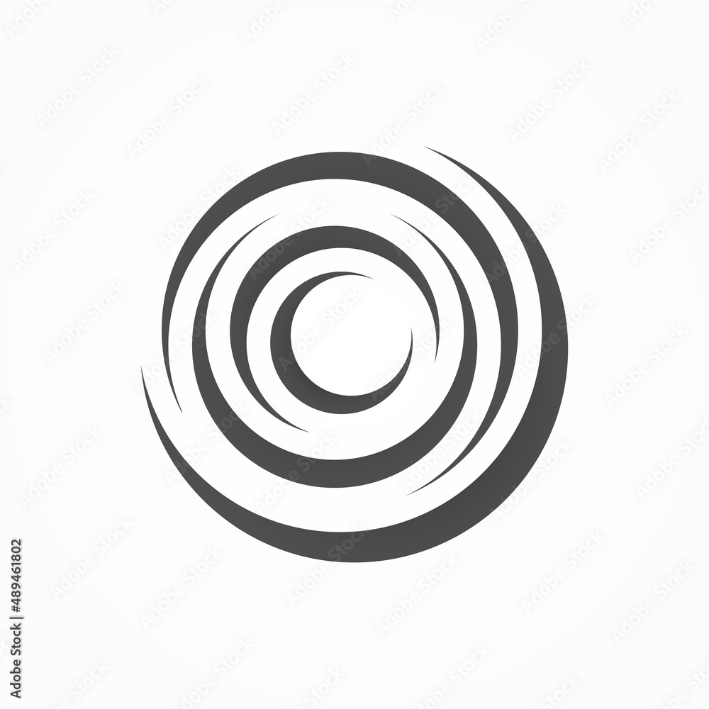 Sphere circle elements swirl logo. Abstract waves spiral round shape symbol Twist global wind sign icon vector design template Sphere circle elements swirl logo. Abstract waves spiral round shape symbol Twist global wind sign icon vector design template