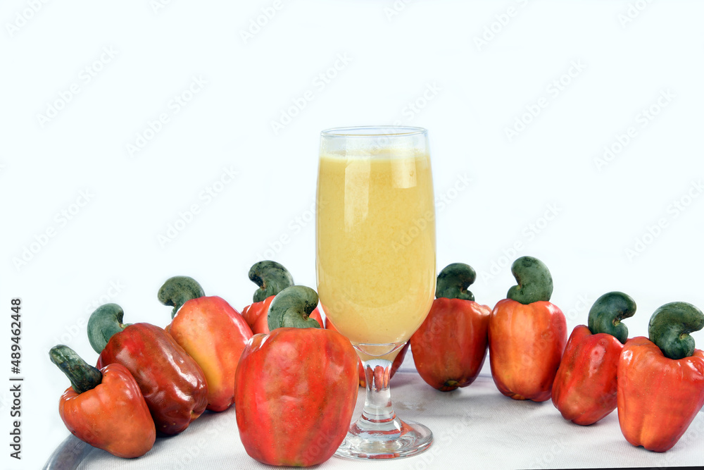 cashew natural tasty tropical fruit ideal for juice isolated on white background cashew natural tasty tropical fruit ideal for juice isolated on white background