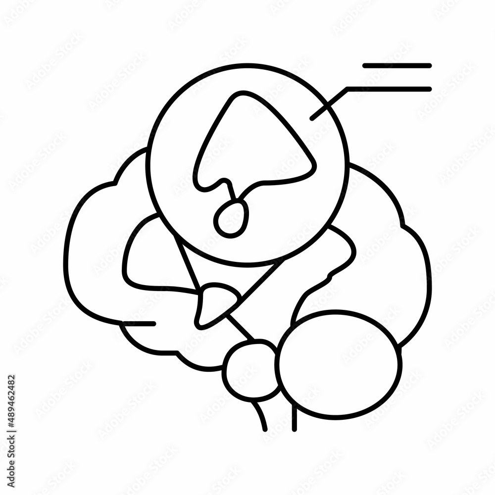 hypothalamus endocrinology line icon vector illustration hypothalamus endocrinology line icon vector illustration