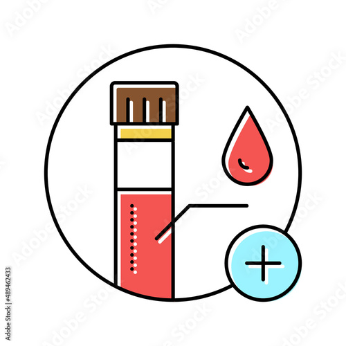 blood biopsy color icon vector illustration