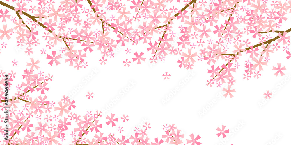 桜　和柄　水彩　背景