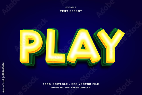 Play Neon Cartoon 3D Editable Text Effect