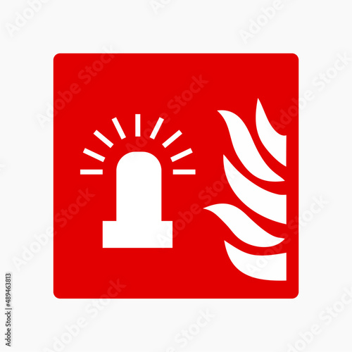 fire alarm flashing light Symbol Sign, Vector Illustration, safety sign. ISO, OSHA and ANSI standart.