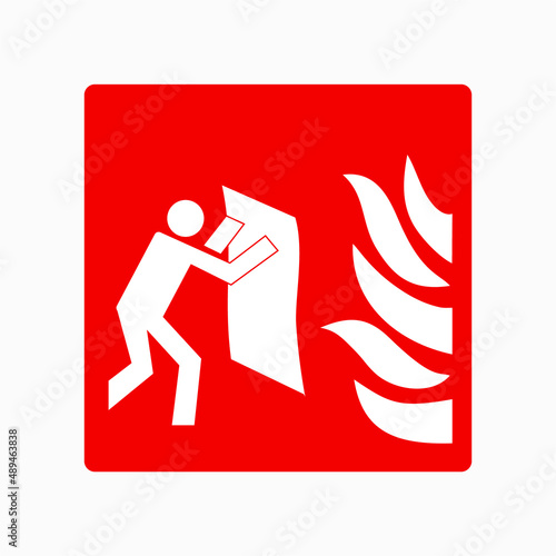 fire blanket alarm Symbol Sign, Vector Illustration, safety sign. ISO, OSHA and ANSI standart.