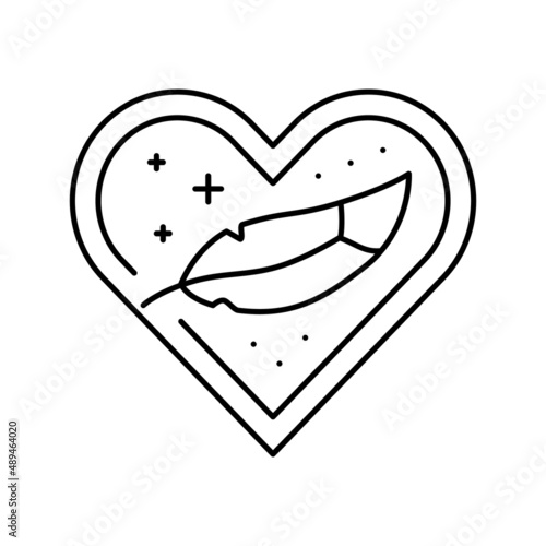 hypoallergenic cosmetic line icon vector illustration