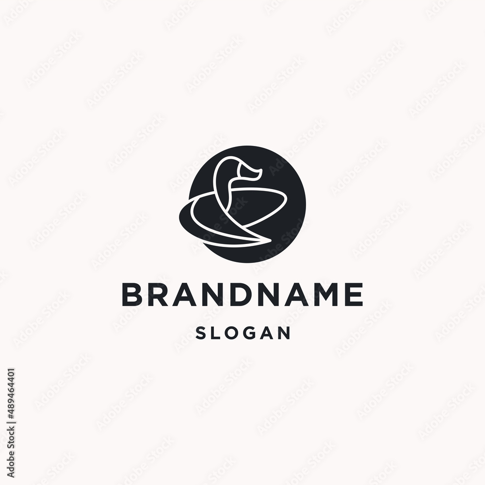 Duck logo icon flat design template Duck logo icon flat design template