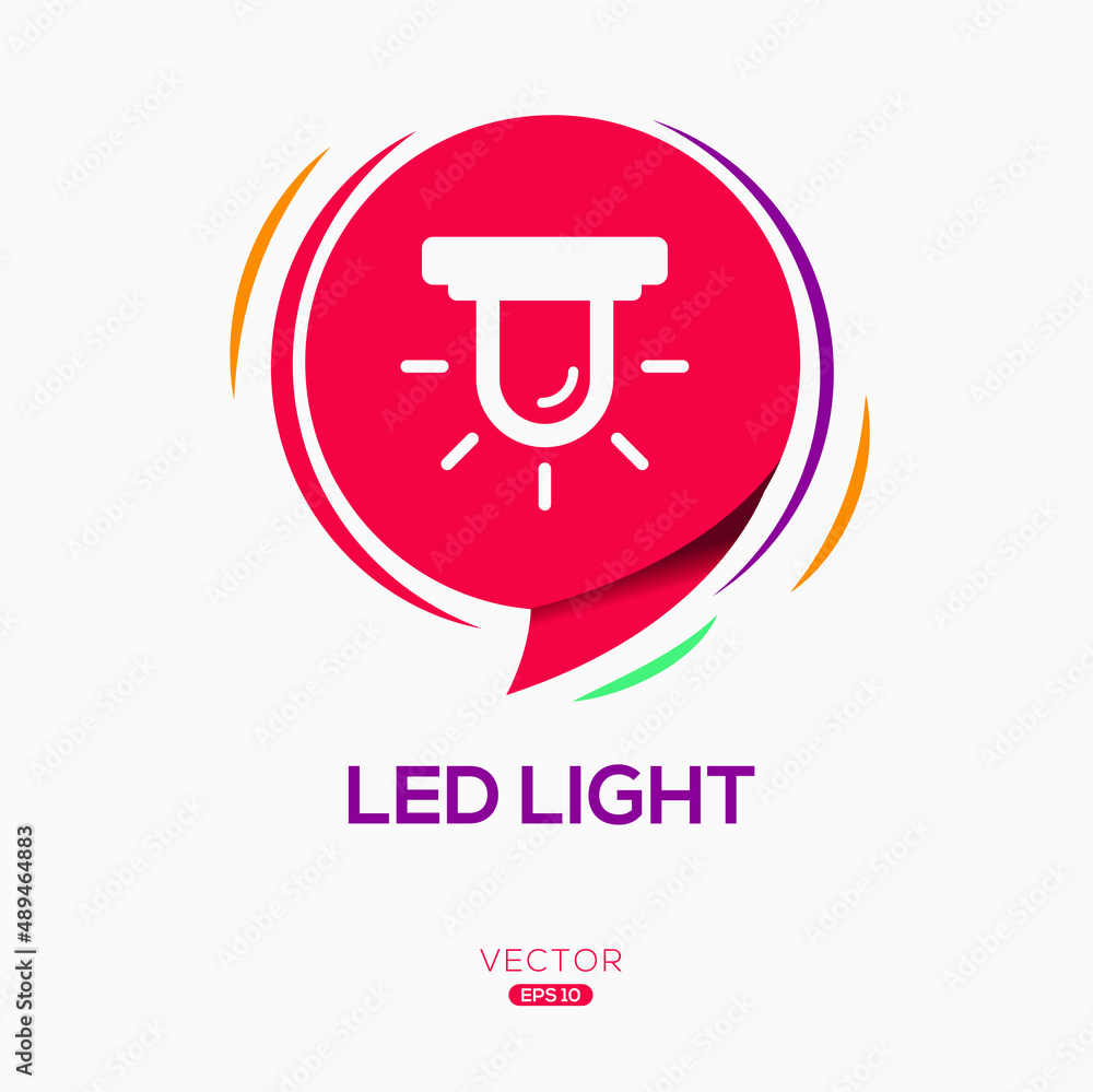 Creative (LED Light) Icon ,Vector sign. Creative (LED Light) Icon ,Vector sign.