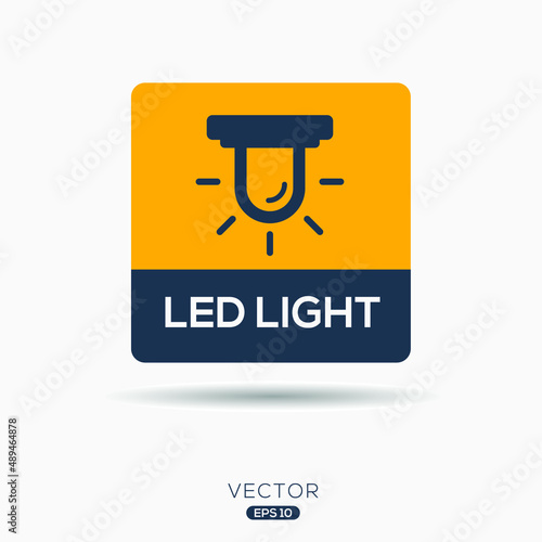 Creative (LED Light) Icon ,Vector sign.